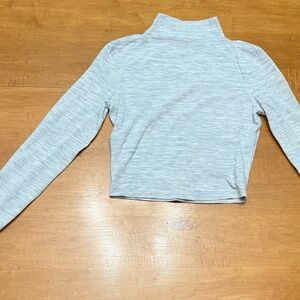 Lululemon Athletica Nimbus Battleship Mock Neck Top